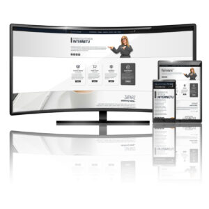 Quantum Clinic | Minimalistic Black & White | Wizytówka On-Line
