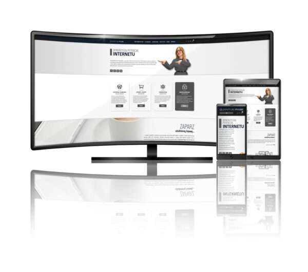 Quantum Clinic | Minimalistic Black & White | Wizytówka On-Line