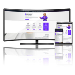 Quantum Clinic | Minimalistic Violet | Wizytówka On-Line