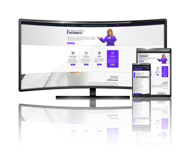 Quantum Clinic | Minimalistic Violet | Wizytówka On-Line